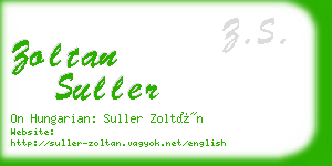 zoltan suller business card